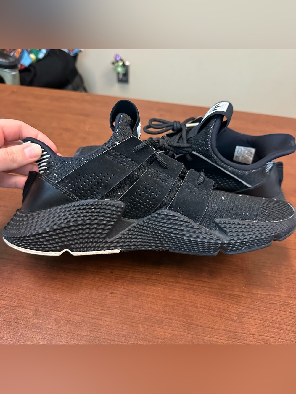 Adidas Prophere Sneakers Mens 9 Black Low Top Lace Up